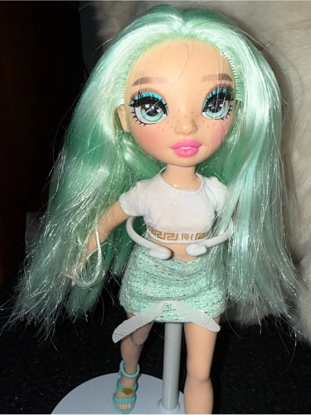 Rainbow high doll mint hair